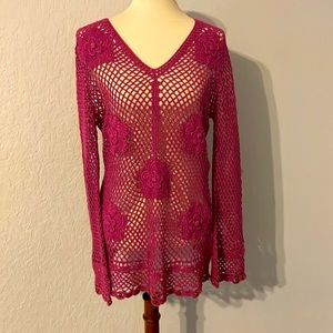 Parabeau anthropology crochet top/cover-up. Size S